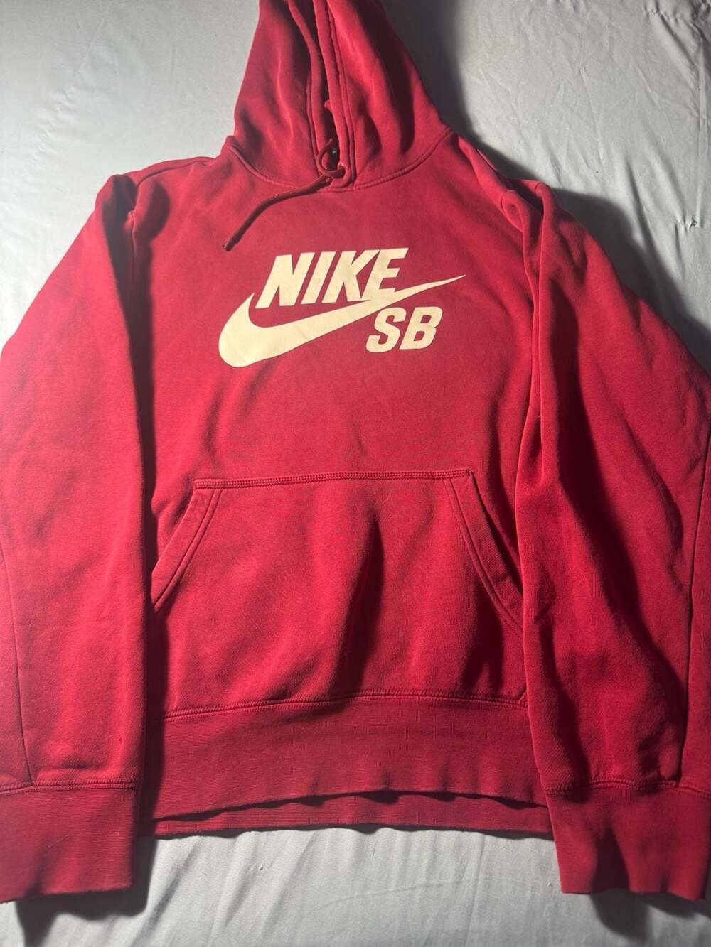 Nike SB Icon Pullover Hoodie Size L Red White